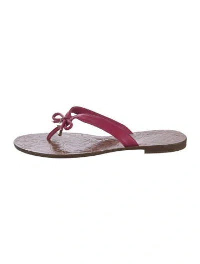 Pre-owned Kate Spade Leather Patterned Flip Flops In Multicolor