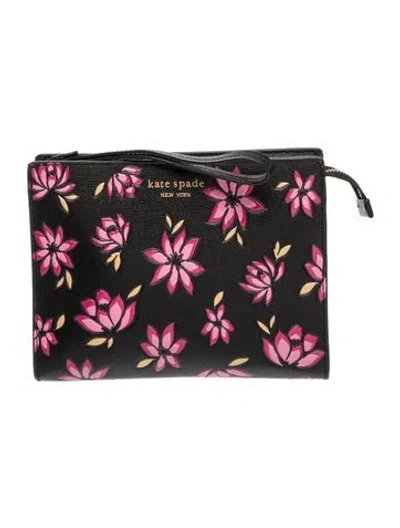 Pre-owned Kate Spade Leather Portfolio In Black