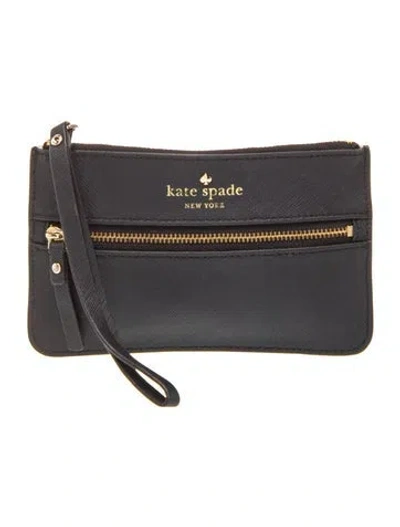 Pre-owned Kate Spade Leather Portfolio In Black