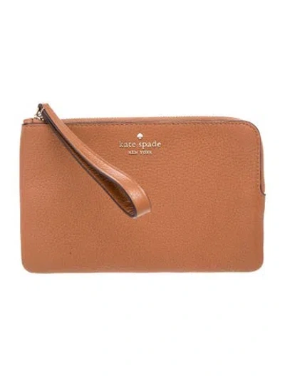 Pre-owned Kate Spade Leather Portfolio In Brown