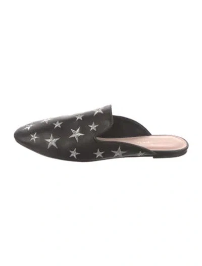 Pre-owned Kate Spade Leather Printed Mules In Black