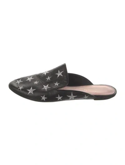 Pre-owned Kate Spade Leather Printed Mules In Black