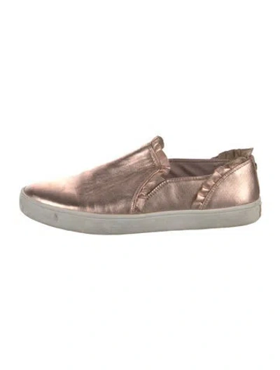 Pre-owned Kate Spade Leather Ruffle Embellishment Sneakers