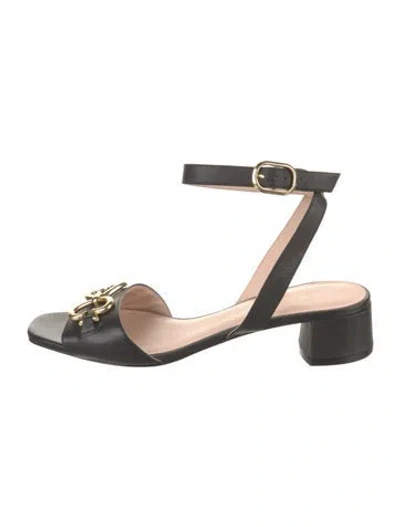 Pre-owned Kate Spade Leather Sandals In Black