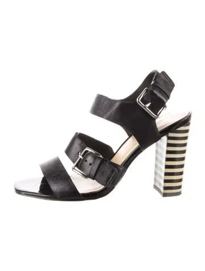 Pre-owned Kate Spade Leather Sandals In Black