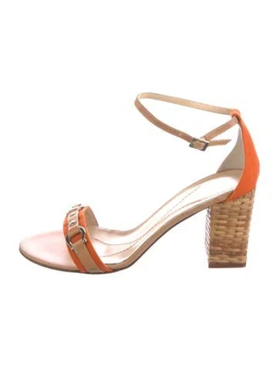 Pre-owned Kate Spade Leather Sandals In Orange