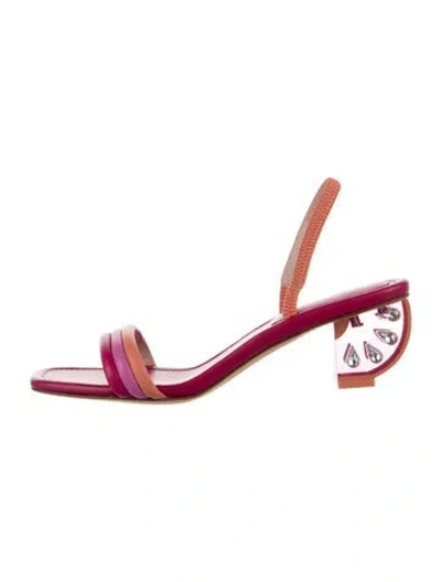 Pre-owned Kate Spade Leather Sandals In Pink
