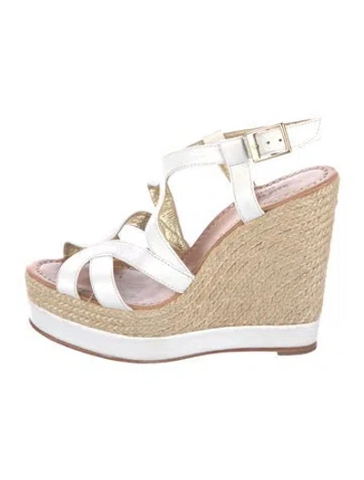 Pre-owned Kate Spade Leather Sandals In White