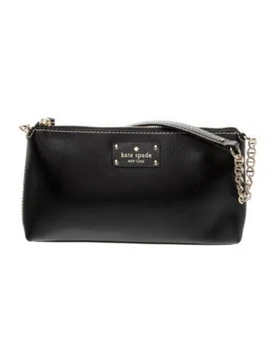Pre-owned Kate Spade Leather Shoulder Bag In Black