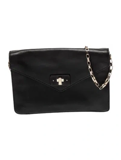 Pre-owned Kate Spade Leather Shoulder Bag In Black