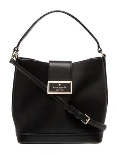 Pre-owned Kate Spade Leather Shoulder Bag In Black