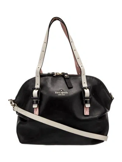 Pre-owned Kate Spade Leather Shoulder Bag In Black