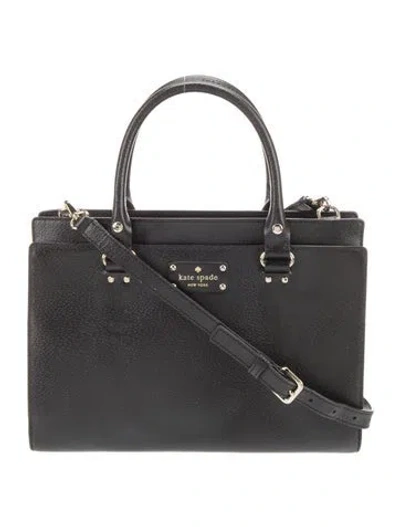 Pre-owned Kate Spade Leather Shoulder Bag In Black