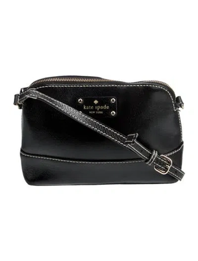 Pre-owned Kate Spade Leather Shoulder Bag In Black