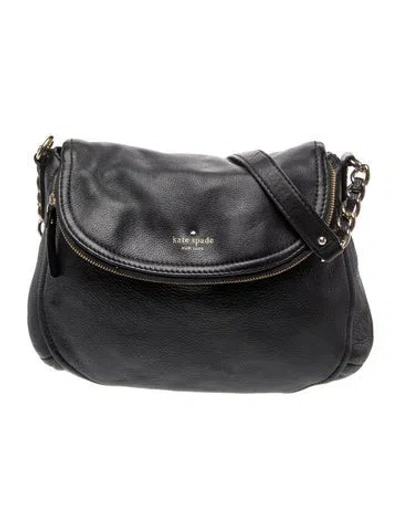 Pre-owned Kate Spade Leather Shoulder Bag In Black