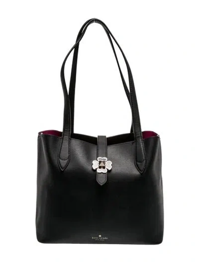 Pre-owned Kate Spade Leather Shoulder Bag In Black