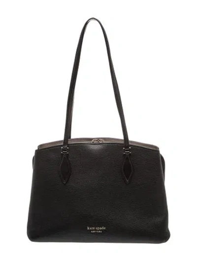 Pre-owned Kate Spade Leather Shoulder Bag In Black
