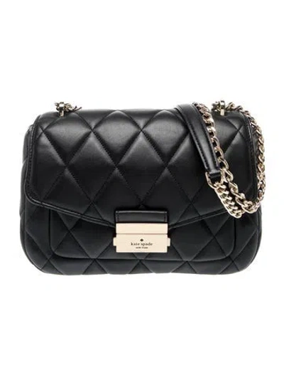 Pre-owned Kate Spade Leather Shoulder Bag In Black
