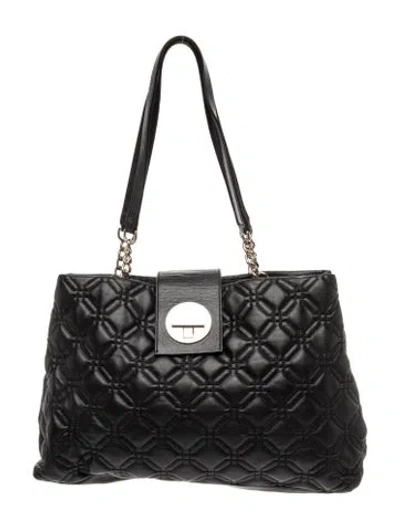 Pre-owned Kate Spade Leather Shoulder Bag In Black