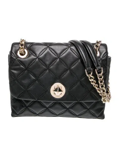 Pre-owned Kate Spade Leather Shoulder Bag In Black