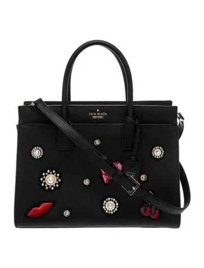 Pre-owned Kate Spade Leather Shoulder Bag In Black