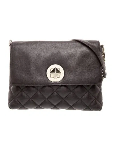 Pre-owned Kate Spade Leather Shoulder Bag In Black