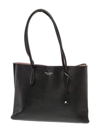 Pre-owned Kate Spade Leather Shoulder Bag In Black