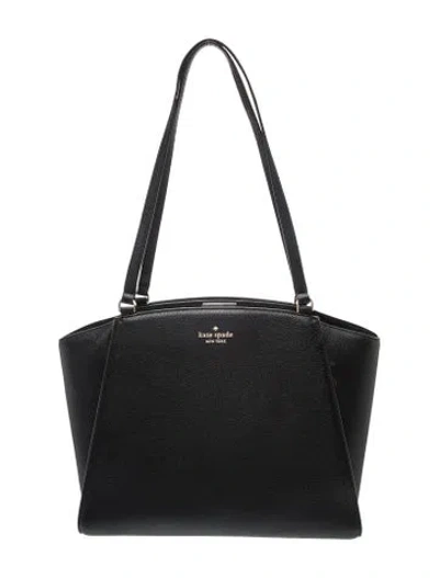 Pre-owned Kate Spade Leather Shoulder Bag In Black