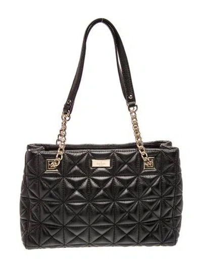 Pre-owned Kate Spade Leather Shoulder Bag In Black