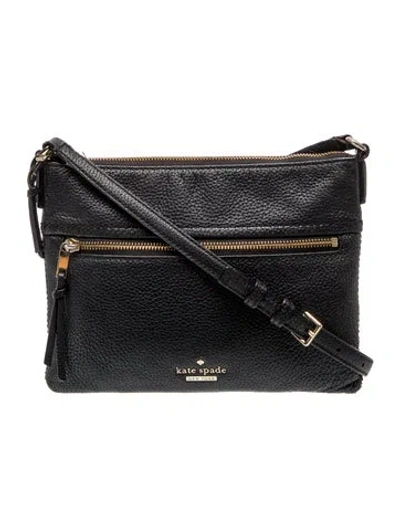 Pre-owned Kate Spade Leather Shoulder Bag In Black
