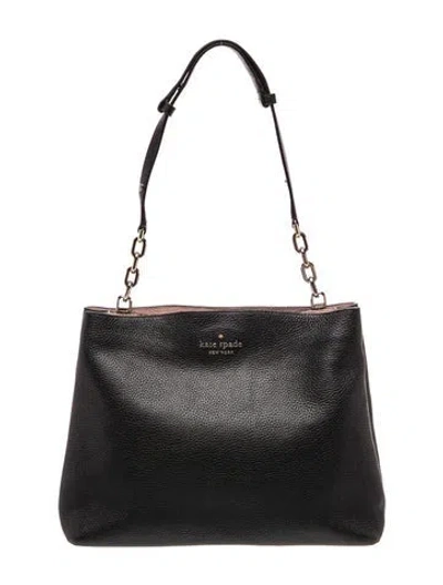 Pre-owned Kate Spade Leather Shoulder Bag In Black