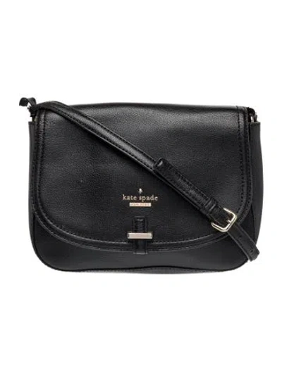 Pre-owned Kate Spade Leather Shoulder Bag In Black