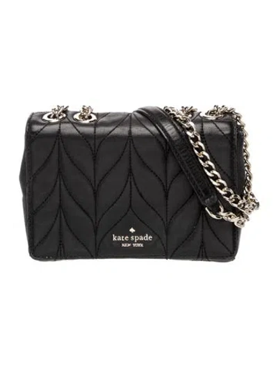 Pre-owned Kate Spade Leather Shoulder Bag In Black