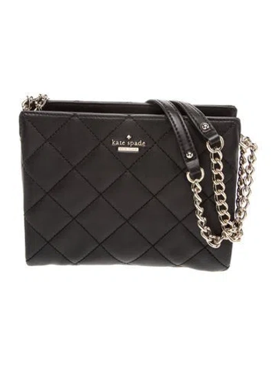 Pre-owned Kate Spade Leather Shoulder Bag In Black
