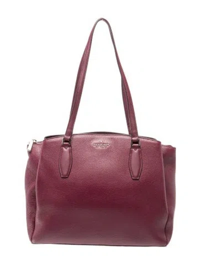 Pre-owned Kate Spade Leather Shoulder Bag In Burgundy