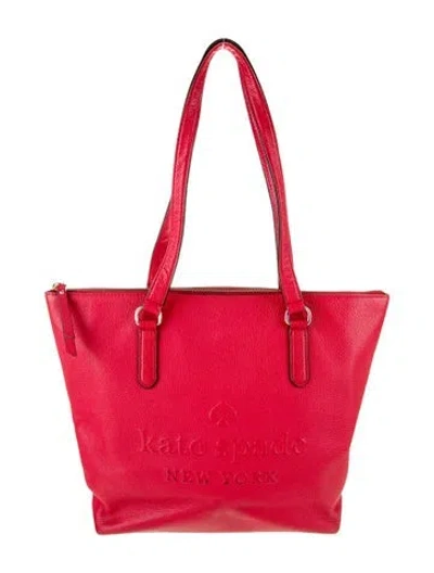 Pre-owned Kate Spade Leather Shoulder Bag In Burgundy