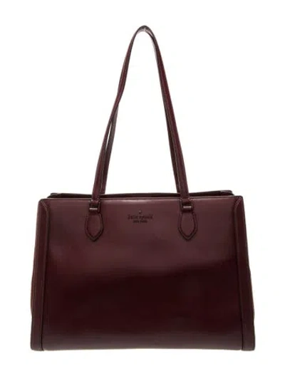Pre-owned Kate Spade Leather Shoulder Bag In Burgundy