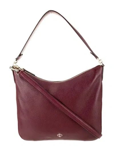 Pre-owned Kate Spade Leather Shoulder Bag In Burgundy