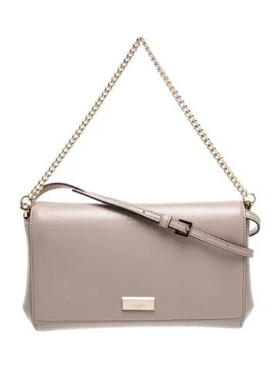 Pre-owned Kate Spade Leather Shoulder Bag In Gray