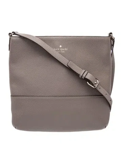 Pre-owned Kate Spade Leather Shoulder Bag In Gray