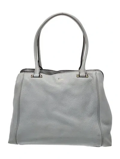 Pre-owned Kate Spade Leather Shoulder Bag In Gray