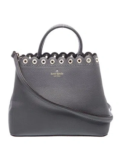 Pre-owned Kate Spade Leather Shoulder Bag In Gray