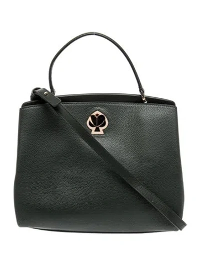 Pre-owned Kate Spade Leather Shoulder Bag In Gray