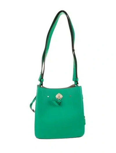 Pre-owned Kate Spade Leather Shoulder Bag In Green