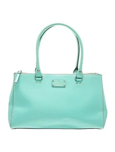 Pre-owned Kate Spade Leather Shoulder Bag In Green