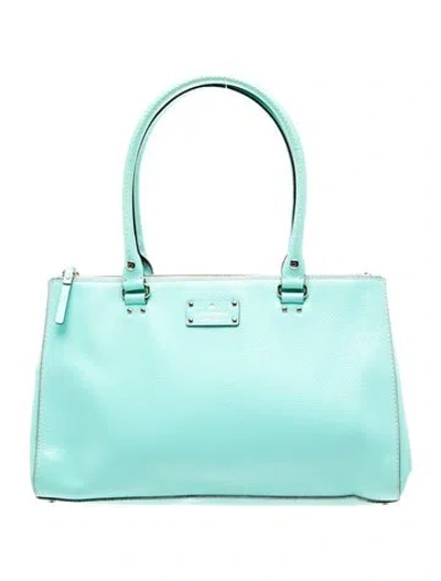 Pre-owned Kate Spade Leather Shoulder Bag In Green