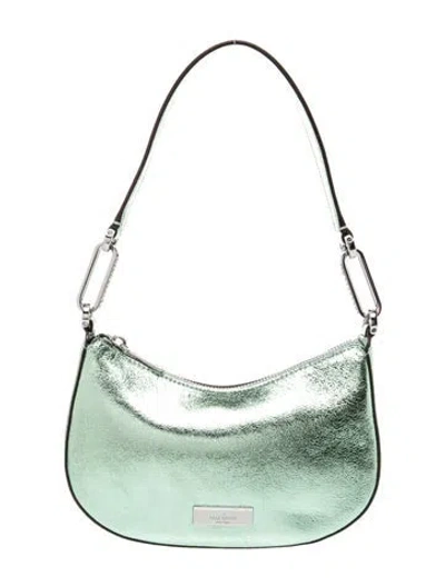 Pre-owned Kate Spade Leather Shoulder Bag In Green