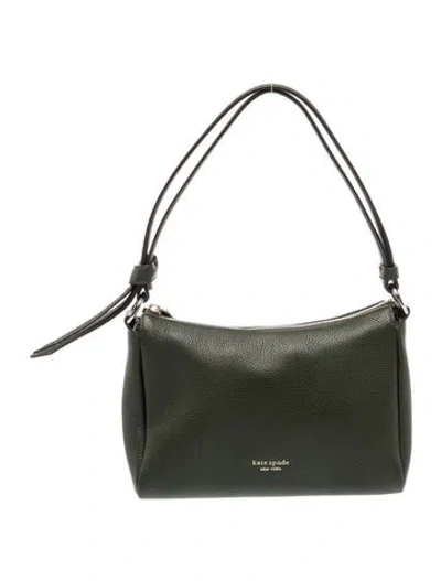 Pre-owned Kate Spade Leather Shoulder Bag In Green