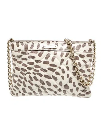 Pre-owned Kate Spade Leather Shoulder Bag In Neutral