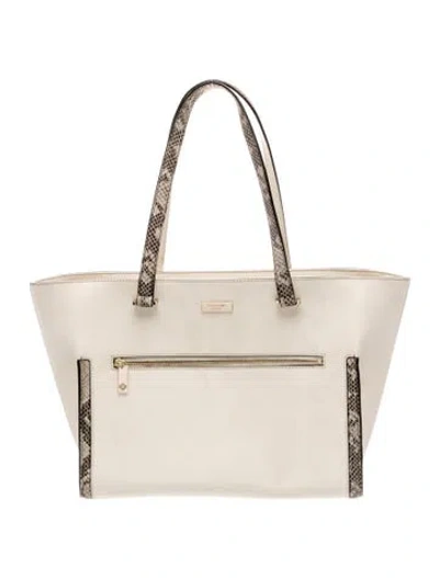 Pre-owned Kate Spade Leather Shoulder Bag In Neutral